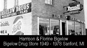Bigelow Drug Store 1949 - 1978 Sanford, MI