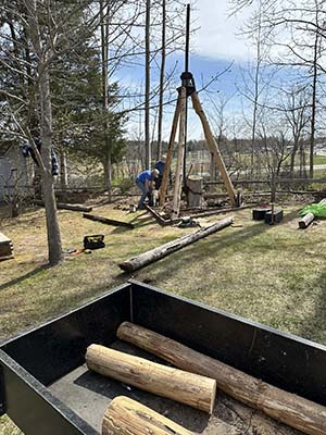 Horse Powered Screw Stump Puller