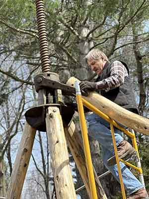 Horse Powered Screw Stump Puller