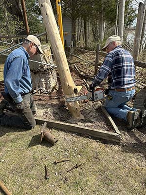 Horse Powered Screw Stump Puller