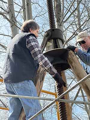 Horse Powered Screw Stump Puller