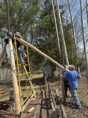 Horse Powered Screw Stump Puller