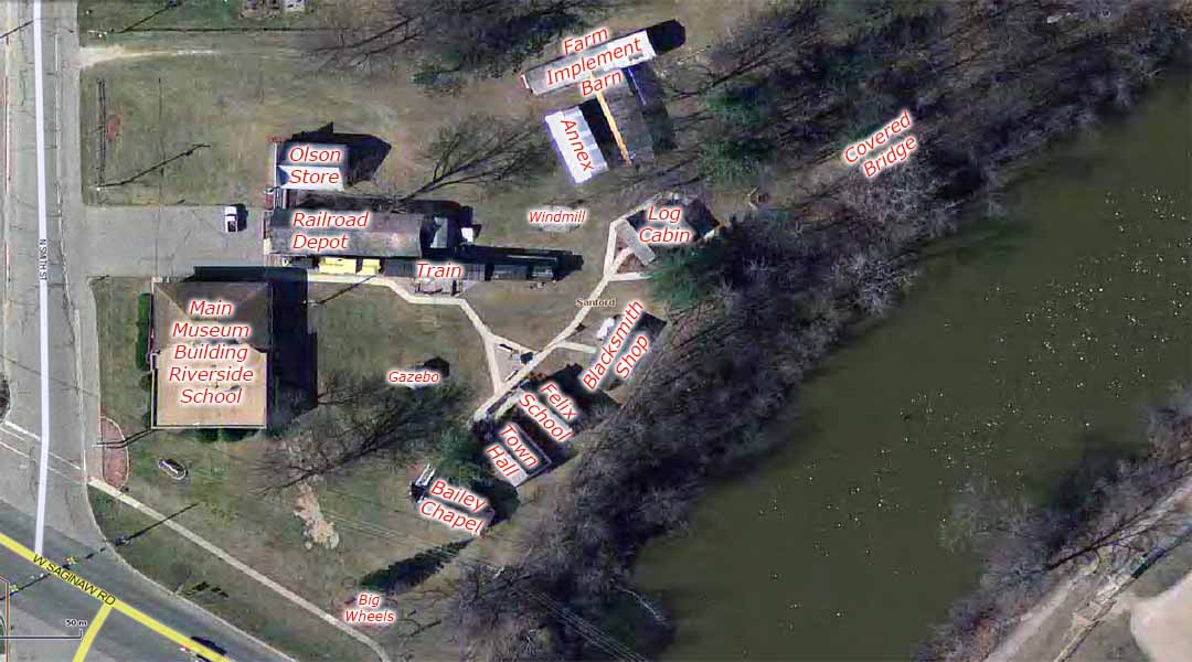 Map of the Sanford Centennial Museum Grounds