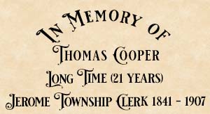 In Memory of Thomas Cooper